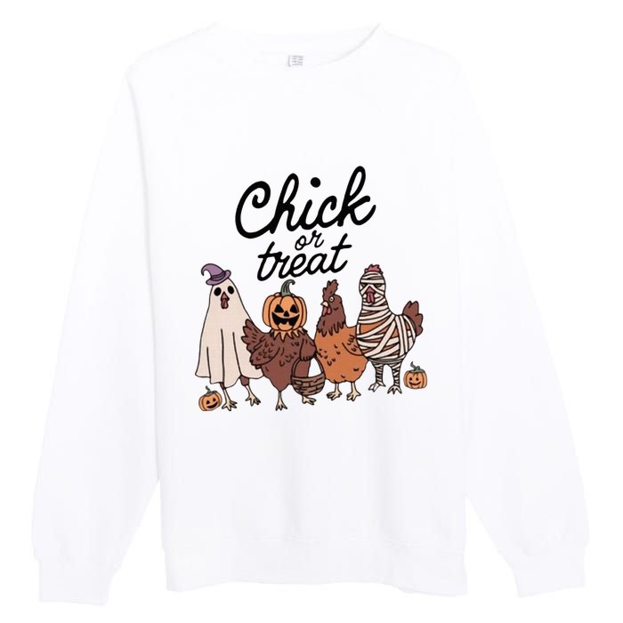 Chick Or Treat Premium Crewneck Sweatshirt