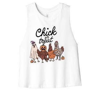 Chick Or Treat Women's Racerback Cropped Tank