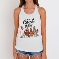 Chick Or Treat Women's Knotted Racerback Tank