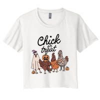 Chick Or Treat Women's Crop Top Tee