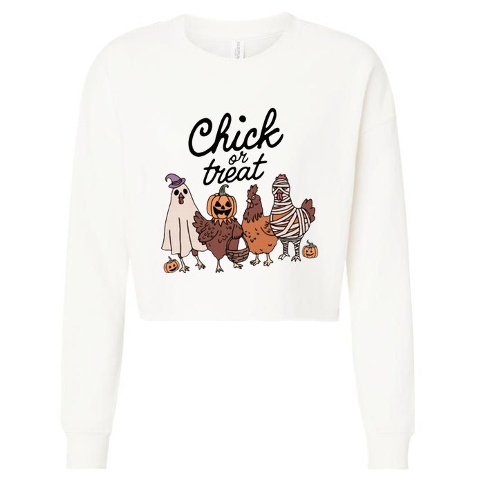 Chick Or Treat Cropped Pullover Crew