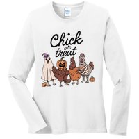 Chick Or Treat Ladies Long Sleeve Shirt