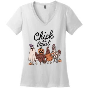 Chick Or Treat Women's V-Neck T-Shirt