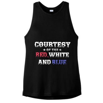 Courtesy Of The Red White And Blue Patriotic Ladies PosiCharge Tri-Blend Wicking Tank