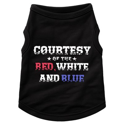 Courtesy Of The Red White And Blue Patriotic Doggie Tank