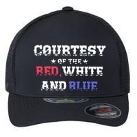 Courtesy Of The Red White And Blue Patriotic Flexfit Unipanel Trucker Cap