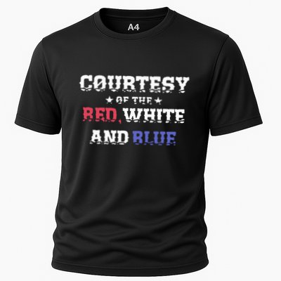 Courtesy Of The Red White And Blue Patriotic Performance Shirt