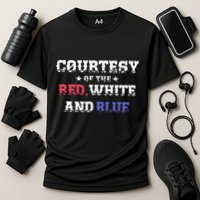 Courtesy Of The Red White And Blue Patriotic Cooling Performance Crew T-Shirt