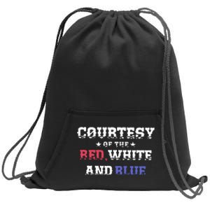 Courtesy Of The Red White And Blue Patriotic Sweatshirt Cinch Pack Bag