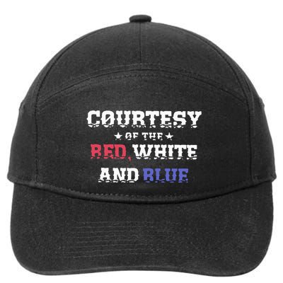 Courtesy Of The Red White And Blue Patriotic 7-Panel Snapback Hat