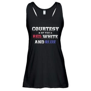 Courtesy Of The Red White And Blue Patriotic Ladies Essential Flowy Tank