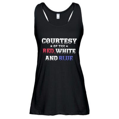 Courtesy Of The Red White And Blue Patriotic Ladies Essential Flowy Tank