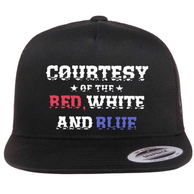 Courtesy Of The Red White And Blue Patriotic Flatbill Hat