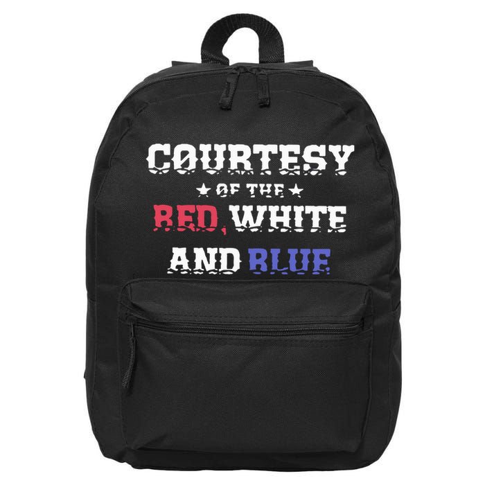 Courtesy Of The Red White And Blue Patriotic 16 in Basic Backpack