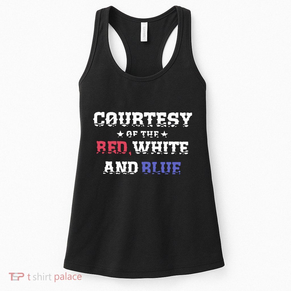 Courtesy Of The Red White And Blue Patriotic Womens Tank Top