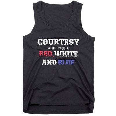 Courtesy Of The Red White And Blue Patriotic Tank Top