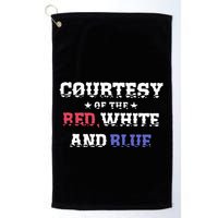 Courtesy Of The Red White And Blue Patriotic Golf Towel