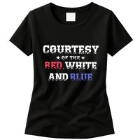 Courtesy Of The Red White And Blue Patriotic Womens T-Shirt