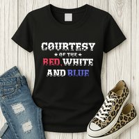 Courtesy Of The Red White And Blue Patriotic Womens T-Shirt