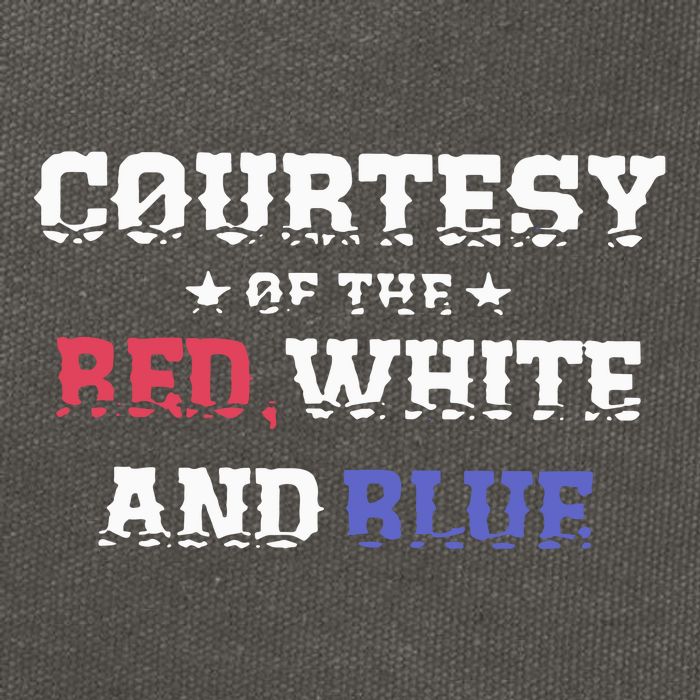 Courtesy Of The Red White And Blue Patriotic Cotton Canvas Backpack