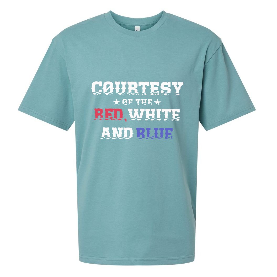 Courtesy Of The Red White And Blue Patriotic Sueded Cloud Jersey T-Shirt