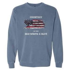 Courtesy Of The Red White And Blue Independence Day Garment-Dyed Sweatshirt