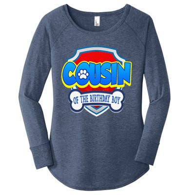 Cousin Of The Birthday Boy Dad Patrol Gifts Women's Perfect Tri Tunic Long Sleeve Shirt