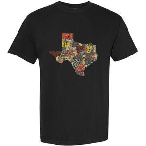 Collage Of Texas States Artistic Texas Garment-Dyed Heavyweight T-Shirt