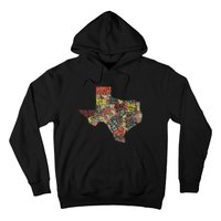 Collage Of Texas States Artistic Texas Hoodie