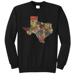 Collage Of Texas States Artistic Texas Sweatshirt