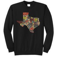 Collage Of Texas States Artistic Texas Sweatshirt