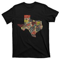 Collage Of Texas States Artistic Texas T-Shirt