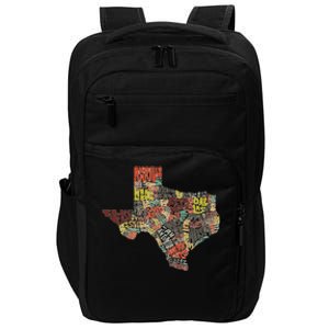 Collage Of Texas States Artistic Texas Impact Tech Backpack