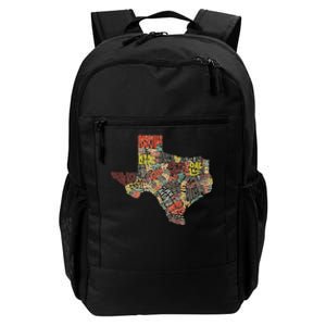 Collage Of Texas States Artistic Texas Daily Commute Backpack