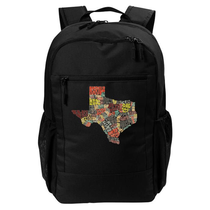 Collage Of Texas States Artistic Texas Daily Commute Backpack