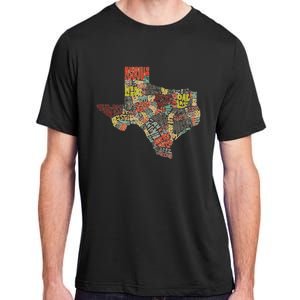 Collage Of Texas States Artistic Texas Adult ChromaSoft Performance T-Shirt