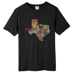 Collage Of Texas States Artistic Texas Tall Fusion ChromaSoft Performance T-Shirt