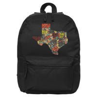 Collage Of Texas States Artistic Texas 16 in Basic Backpack