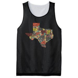 Collage Of Texas States Artistic Texas Mesh Reversible Basketball Jersey Tank