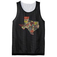 Collage Of Texas States Artistic Texas Mesh Reversible Basketball Jersey Tank