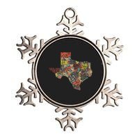 Collage Of Texas States Artistic Texas Metallic Star Ornament