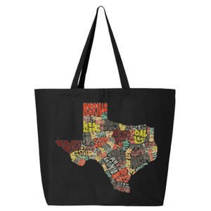 Collage Of Texas States Artistic Texas 25L Jumbo Tote