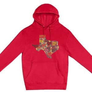 Collage Of Texas States Artistic Texas Premium Pullover Hoodie