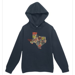 Collage Of Texas States Artistic Texas Urban Pullover Hoodie