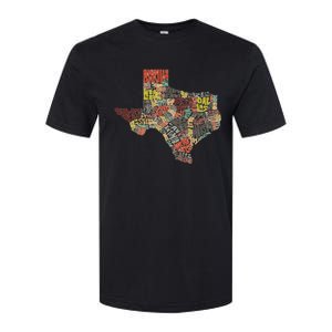 Collage Of Texas States Artistic Texas Softstyle CVC T-Shirt