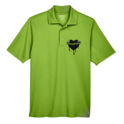 Crown Of Thorns Bleeding Heart Men's Origin Performance Pique Polo