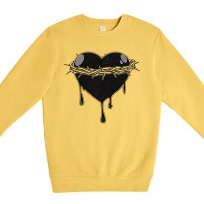 Crown Of Thorns Bleeding Heart Premium Crewneck Sweatshirt