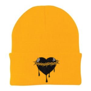 Crown Of Thorns Bleeding Heart Knit Cap Winter Beanie