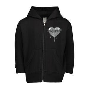 Crown Of Thorns Bleeding Heart Toddler Zip Fleece Hoodie