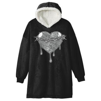 Crown Of Thorns Bleeding Heart Hooded Wearable Blanket